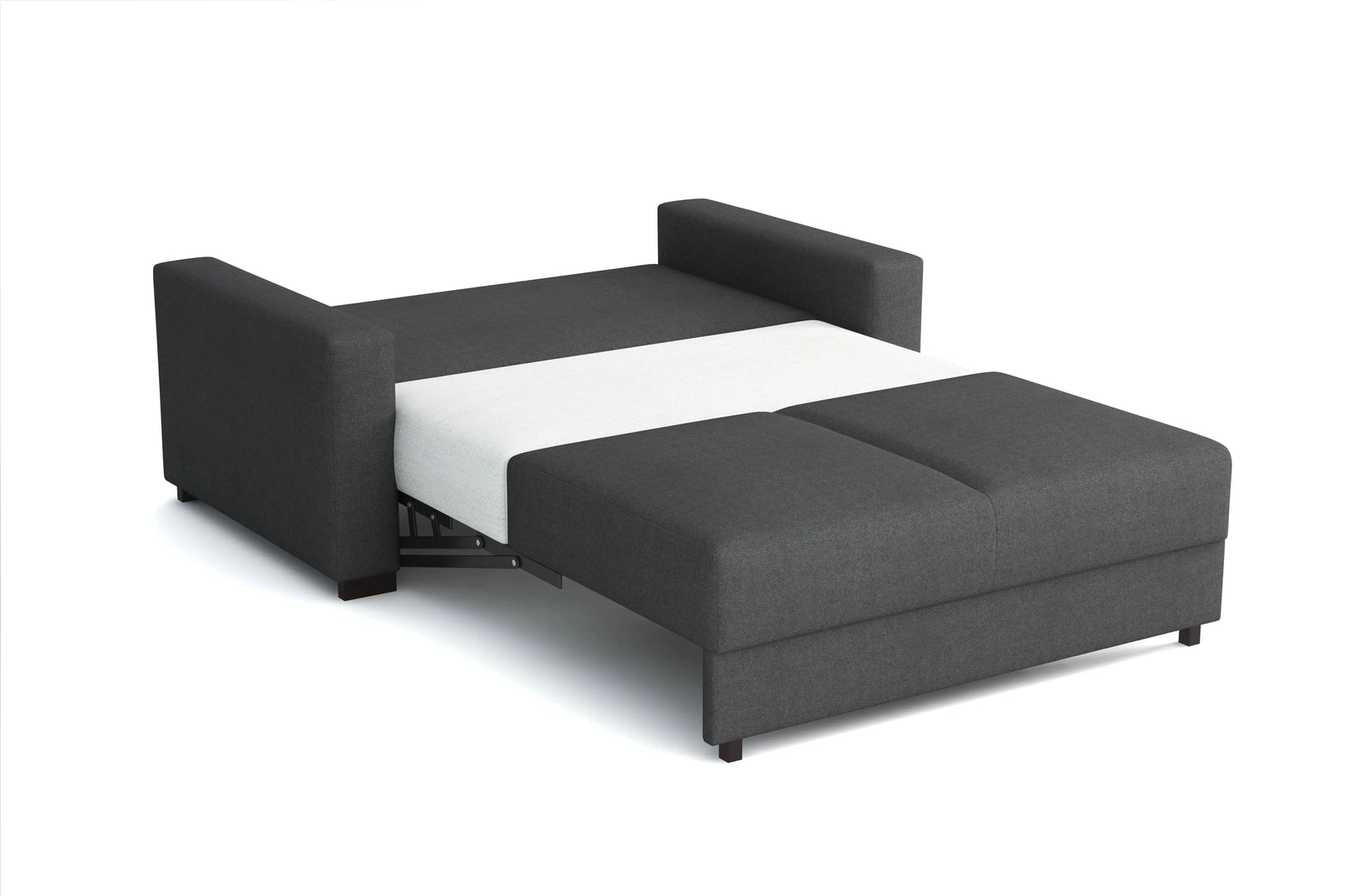 Sofa bed opened showing pocket sprung mattress - mattress types guide