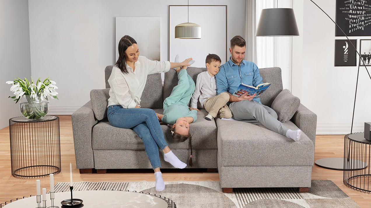 White suade Sofa Bed