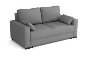 Millbrook 2 Compact Small Double Sofa Bed in Hydro Chenille Ash