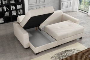 'Mocca' Kingsize Corner Storage Sofa Bed SofaBedExpert.co.uk