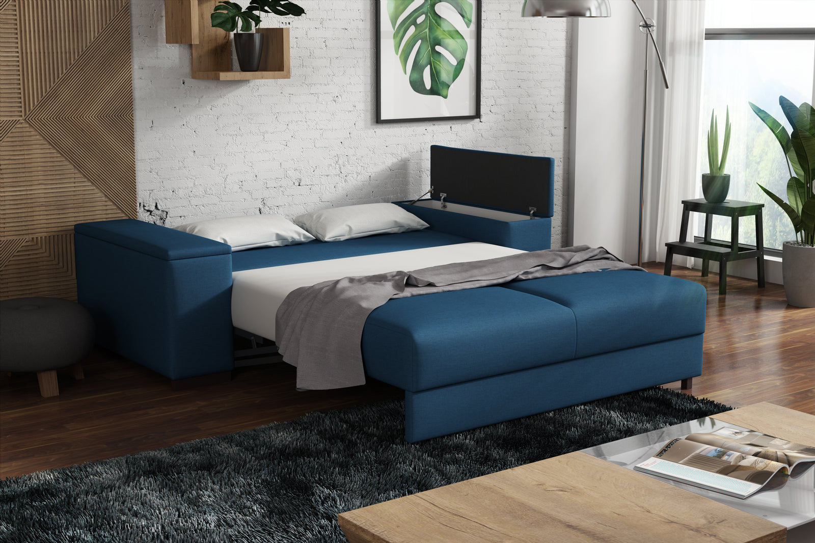 Millbrook 3 Double Storage Sofa Bed in Titan 311