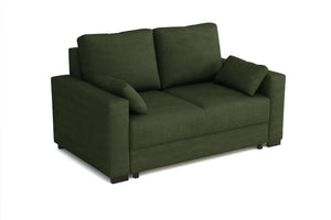 Millbrook 2 Compact Small Double Sofa Bed in Marble Velvet Rifle Green