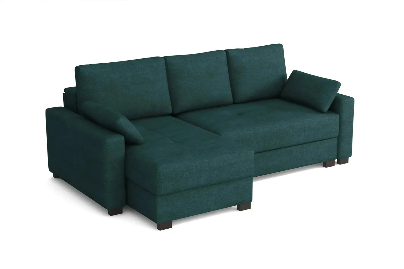 Mocca King Size Corner Sofa Bed in Marble Velvet Hydro