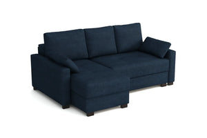Mocca Mini Corner Sofa Bed in Marble Velvet Deep Dive