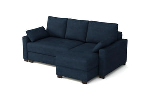 Mocca Mini Corner Sofa Bed in Marble Velvet Deep Dive