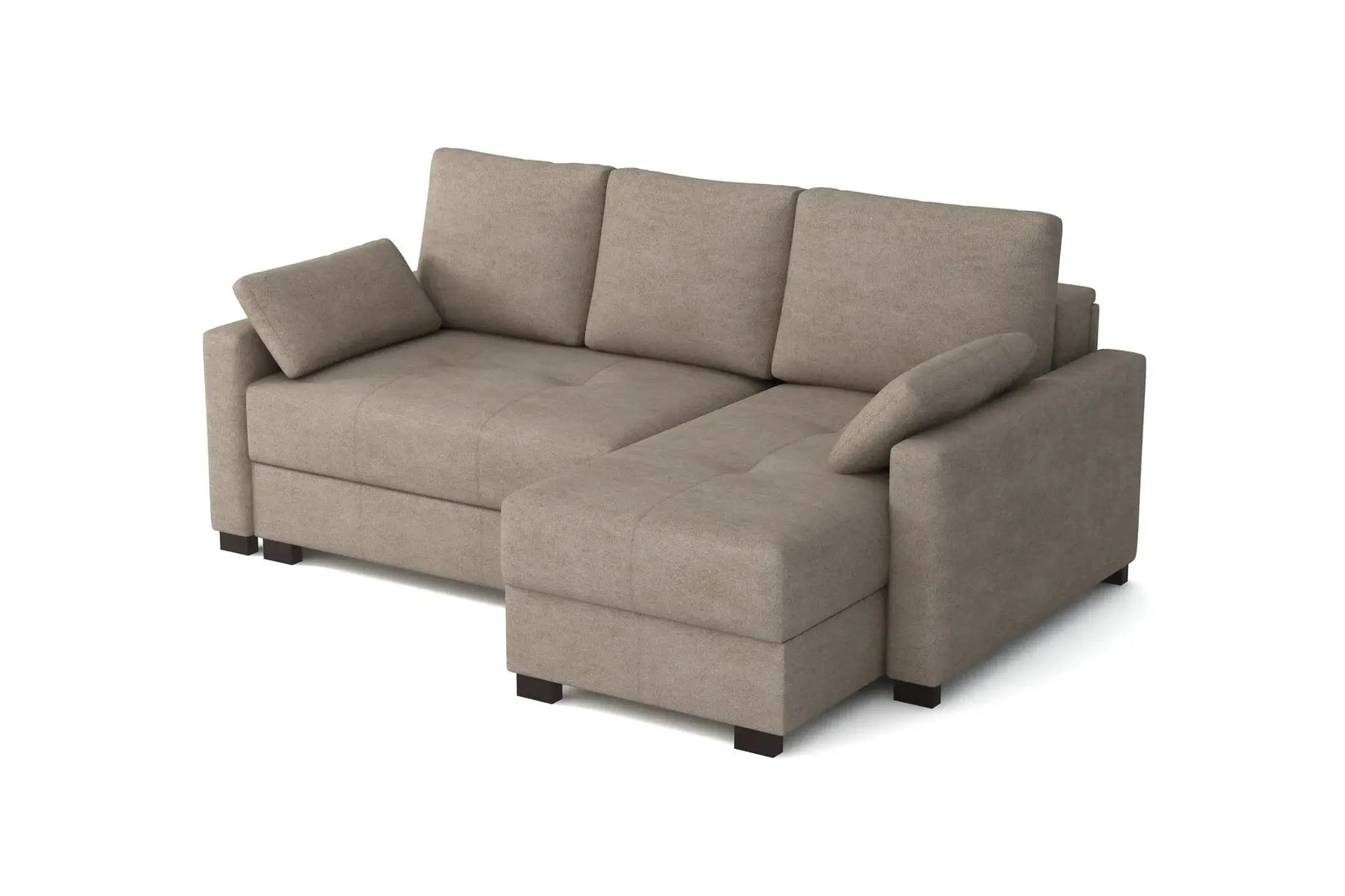 Mocca Mini Corner Sofa Bed in Marble Velvet Simple Taupe