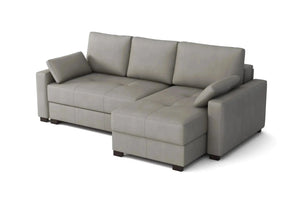 Mocca King Size Corner Sofa Bed in Hydro Suede Ash Grey