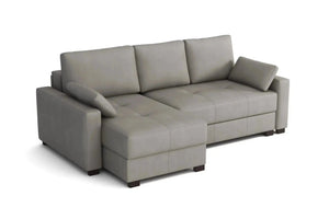 Mocca King Size Corner Sofa Bed in Hydro Suede Ash Grey