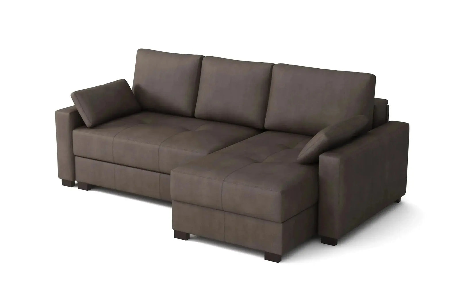 Mocca King Size Corner Sofa Bed in Hydro Suede Misty Grey