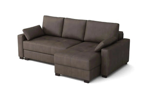 Mocca King Size Corner Sofa Bed in Hydro Suede Misty Grey