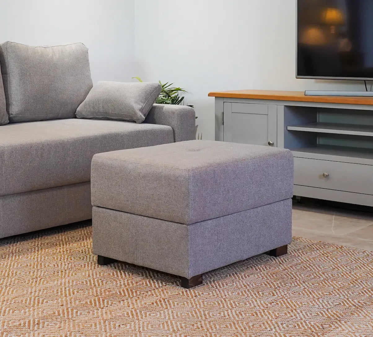 Matching 52cm x 52cm Storage Footstool & Fitted Sheet SofaBedExpert.co.uk