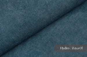 Mocca King Size Corner Sofa Bed in Marble Velvet Hydro