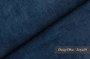 Mocca King Size Corner Sofa Bed in Marble Velvet Deep Dive