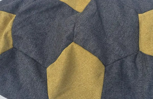 Match Day Football Pouffe in Slate & Mustard