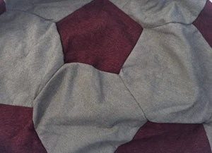 Match Day Football Pouffe in Claret & Grey