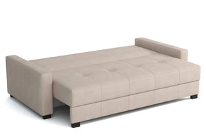 Mocca Grande Kingsize Storage Sofa Bed in Hydro Chenille Slate with 72cm x 50cm Storage Footstool